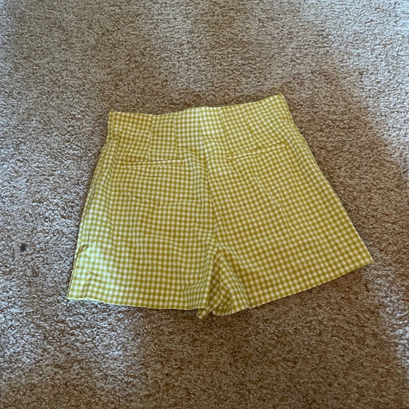 Topshop Adjustable Lime Green and White Gingham Two Piece Size 2/4 with Pockets - Picture 2 of 9